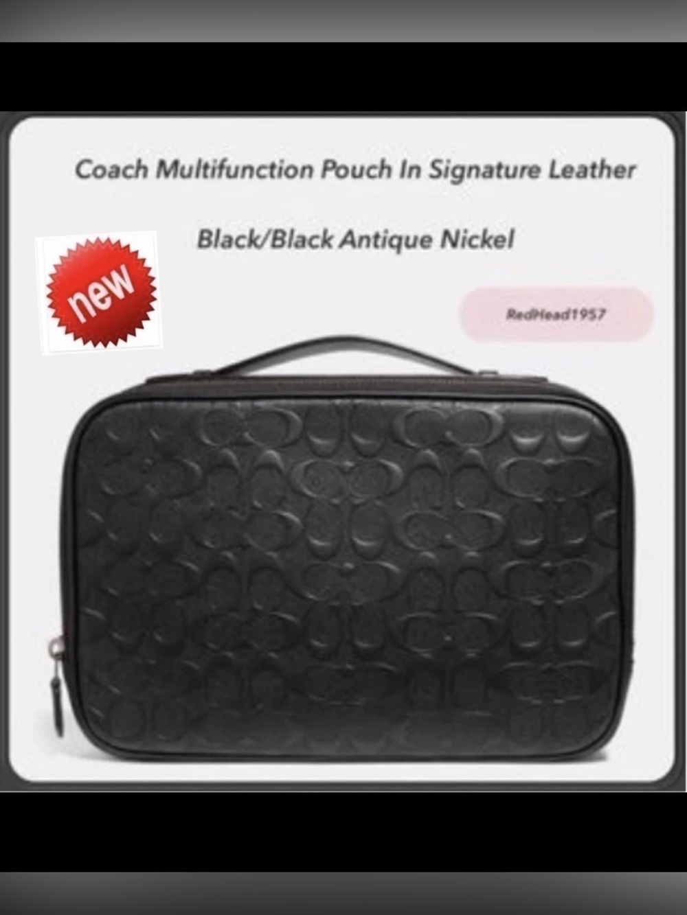 Coach Multifunction Signature Leather Pouch New!